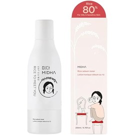 MIDHA Rice SEBUM Toner 200ml - 80% Pure Rice bran Water Vegan Face Toner Astringent