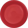 Small 7" Plastic Disposable Plates -Vibrant Solid Colors Appetizer Dessert