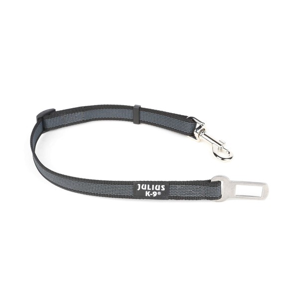 Julius-K9 Seat Belt Connecting for Dogs, Size 2, Black/Gray