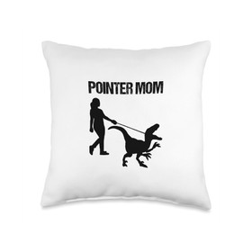 German Shorthaired Pointer mom Dinosaur Throw Pillow