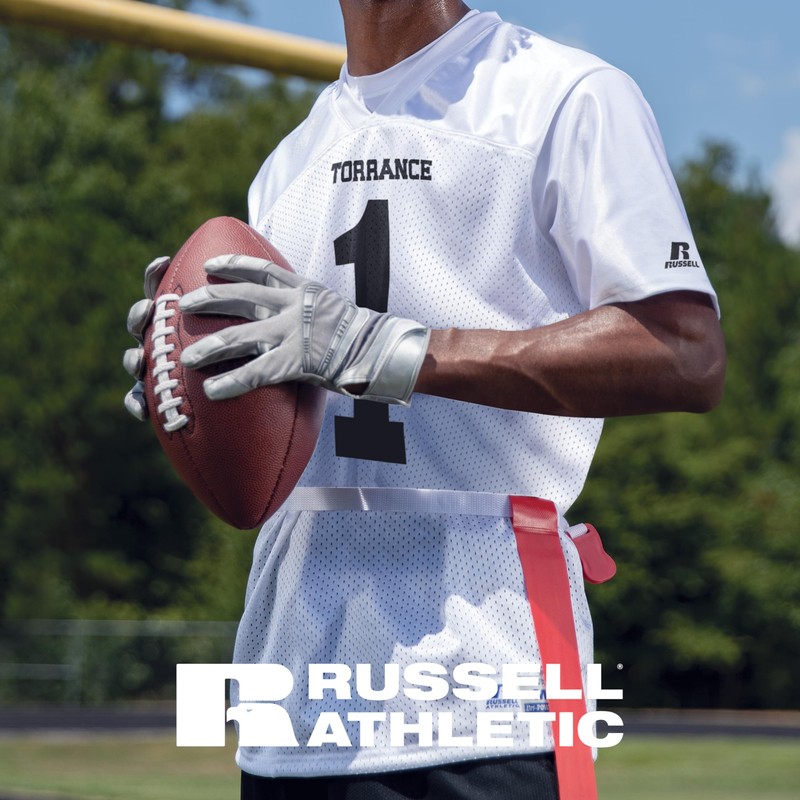 Russell Athletic Youth Solid Flag Football Jersey, White L