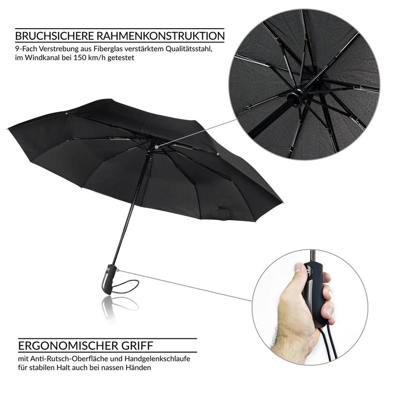 TRAVANDO ® Automatic Umbrella - Stormproof up to 150 km/h