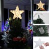 VEYLIN Christmas Tree Topper, Gold Glittered Hollow Christmas Tree Topper