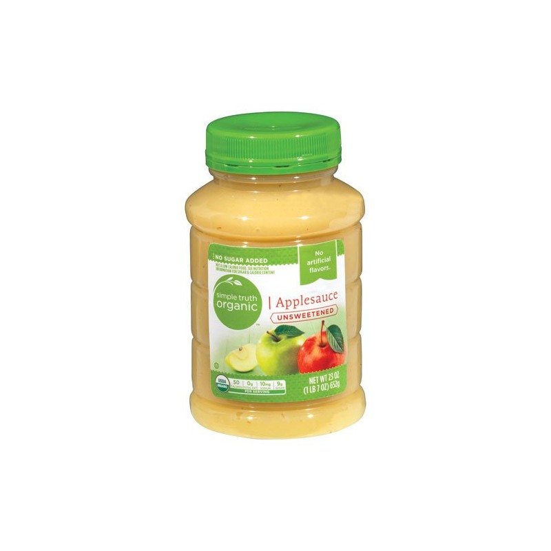 Simple Truth USDA Organic Unsweetened Applesauce 23 Oz. Bottle (Pack