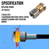 Hourleey Sewer Jetter Kit for Pressure Washer 150FT, Drain Cleaner