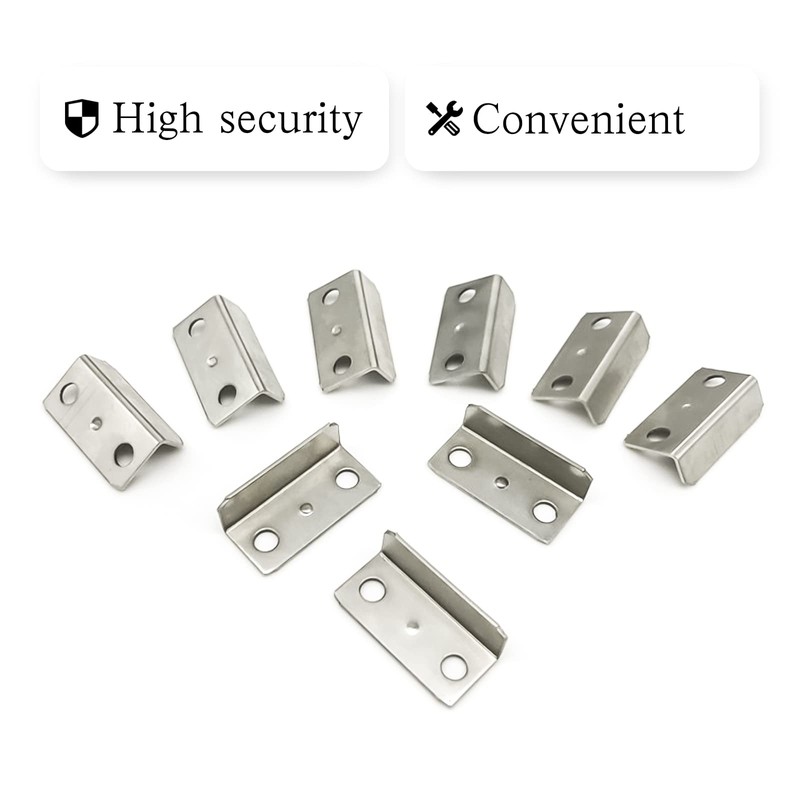 AOCEAN 24 PCS Angled Drawer Lock Strike Plate L-Shaped Cabinet