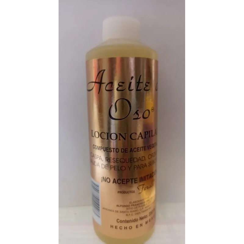Locion Capilar Aceite De Oso 250 Ml Son 4 Piezas