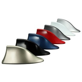 GOZAR ABS Plastic Roof Style Shark Fin Antenna Radio Spotlight Antennas Universal for Most Cars Red