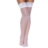 Lidogirl Lace Top Thigh High Stockings, 8d Luxury White, One
