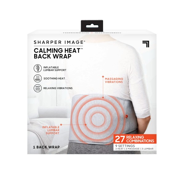 Calming Heat Back Wrap by Sharper Image- Electric Back Heating