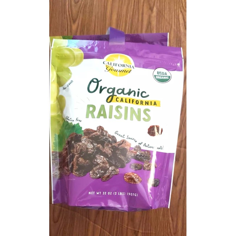 CALIFORNIA GOURMET 2 PACK CALIFORNIA GOURMET ORGANIC RAISINS, 32 OZ