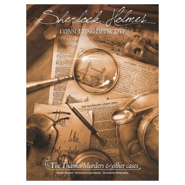 Sherlock Holmes Consulting Detective - The Thames Murders & Other Cases Board Game - Captivating Mystery Game for Kids and Adults, Ages 14+, 1-8 Players, 90 Minute Playtime, Made by Space Cowboys