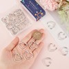 SUNNYCLUE 1 Box of 50 Heart Connecting Charms Double Heart