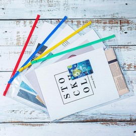 A5 Clear Plastic Zip Wallet 20pcs Plastic Envelope Zip Envelopes Files Zipper Folders, A5 Size, Transparent File Bags for School Office Travel Storage Supplies,White