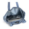 Hoxis Casual Denim Tote Bag with Zipper, A4 Large Capacity,