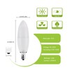 BOGAO 4 Pack Candelabra Bulb, 12W Warm White 3000K LED
