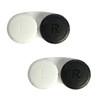KyltoSynth Contact Lens Case, Black and White Contacts Case，2 Pcs,