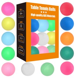 meizhouer Ping Pong Balls 12 Pack: 3 Star 40mm Colored Table Tennis Balls for Outdoor Practice Yard Party Kids Game Cat Toys(Pack of 12 - Multicolour)