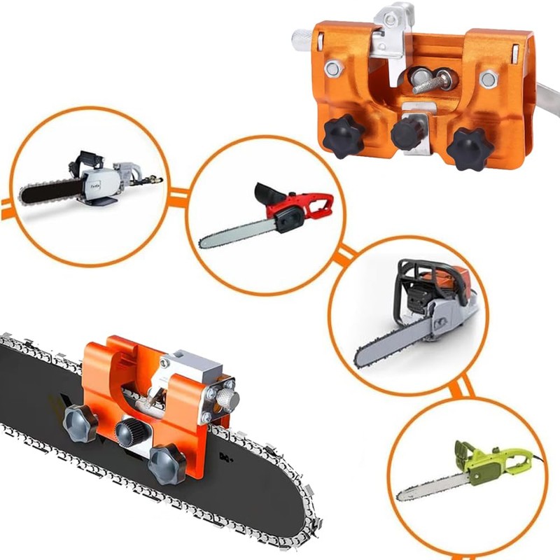 Chain Saw Sharpener Kit Hand-Cranked Tool Portable Chainsaw Sharpeners Jig