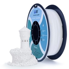 ZIRO Matte PLA Filament 1.75mm, Pure Color No-Shine 3D Printer Filament, High Toughness 3D Printing Material, Dimensional Accuracy +/- 0.03mm, White (Matte)