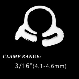 Quickun 3/16" Heavy Duty Double Snap Grip Nylon Hose Clamps Several Ratcheting Adjustable Clamp, 2 Packs