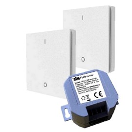 PW-550 DIW Wireless Switch Economy Set with Two Wireless Wall Transmitters DWS-11 + Built-In Radio Switch 230 V / 2300 W