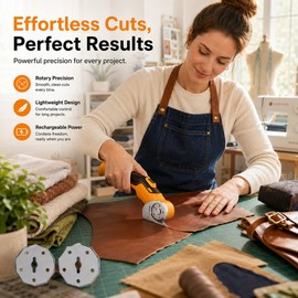 Rechargeable Electric Scissors for DIY Cutting – 3.7V Cordless Rotary Cutter for Fabric, Cardboard and Crafts