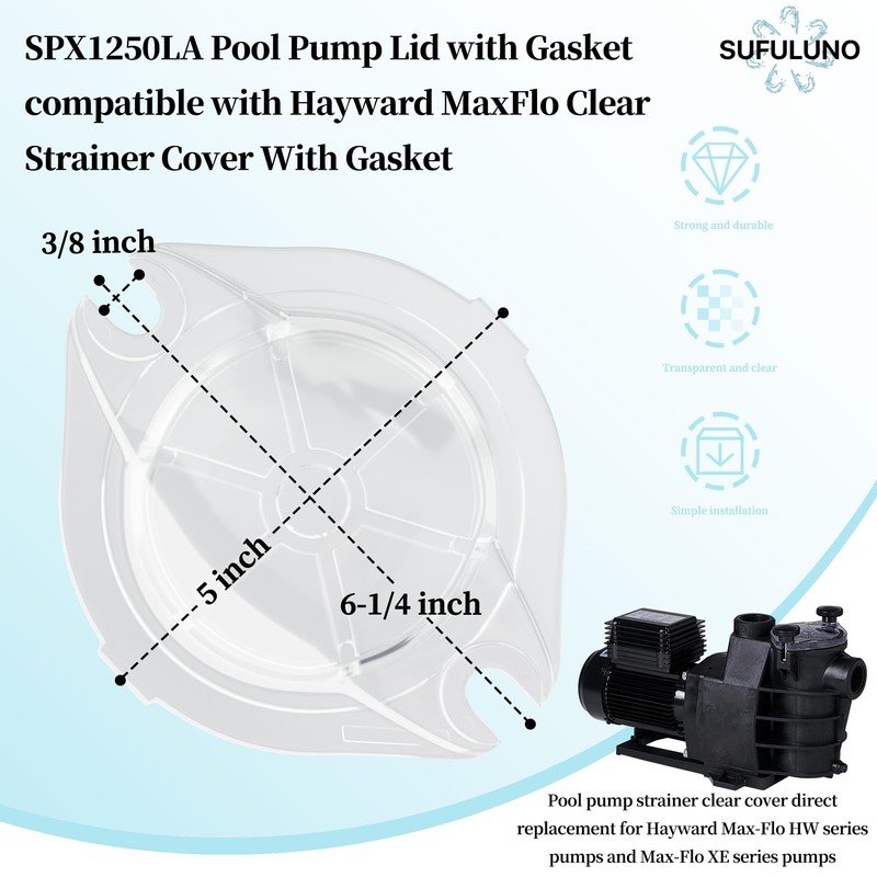 SUFULUNO SPX1250LA Pool Pump Lid Replecement for Compatible with Hayward