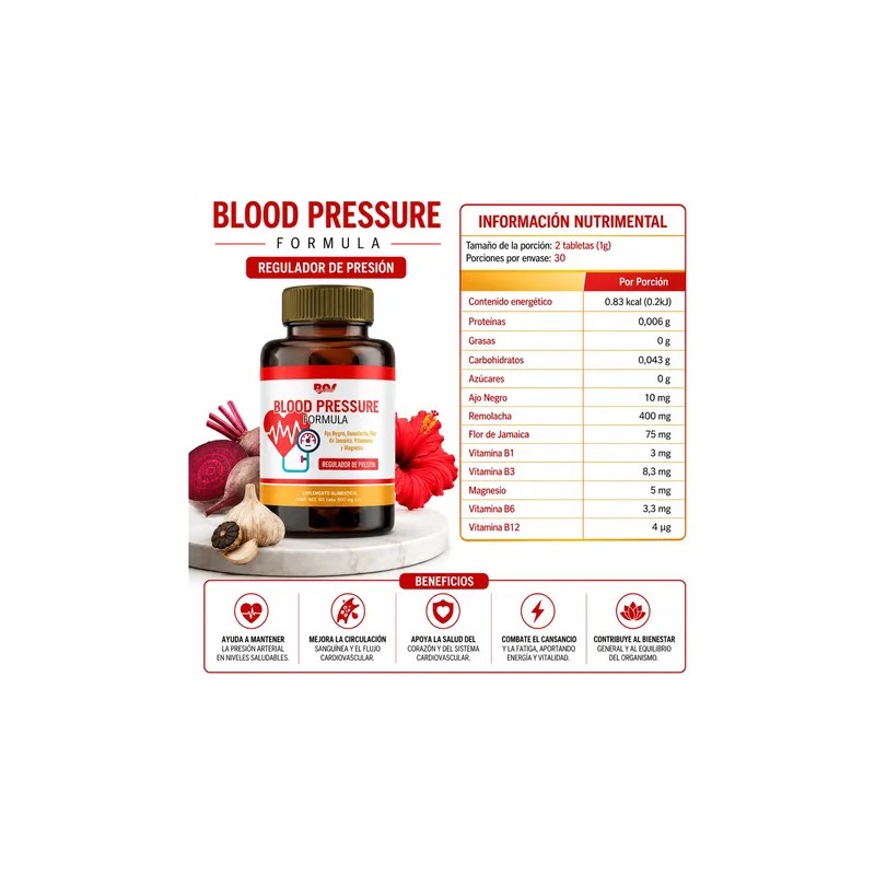 Blood Pressureregulador De Presión 60 Tab