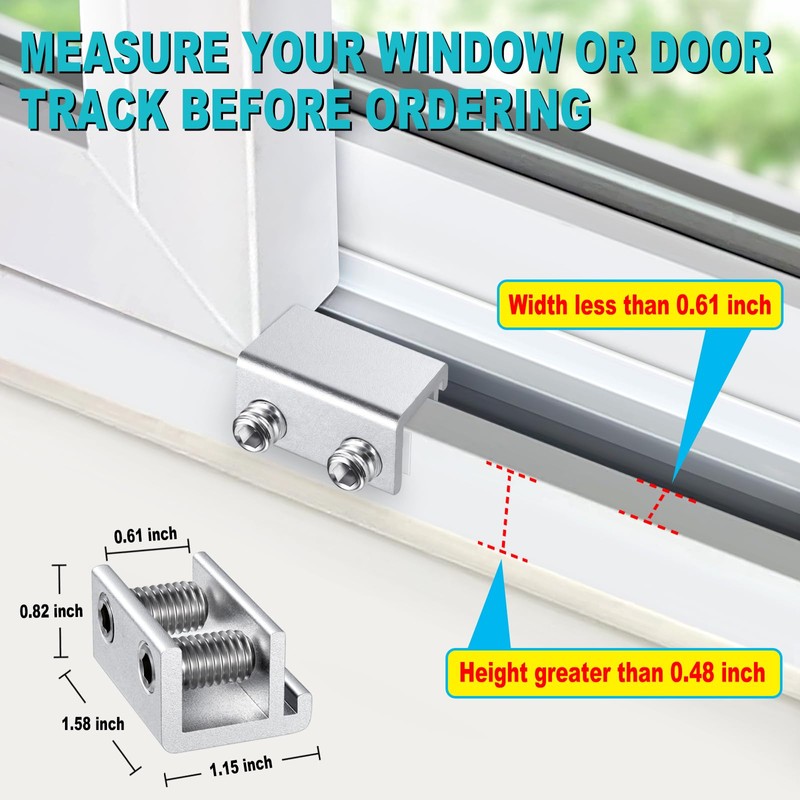 Sliding Window Locks (10 Sets), Security Window Locks with Keys,