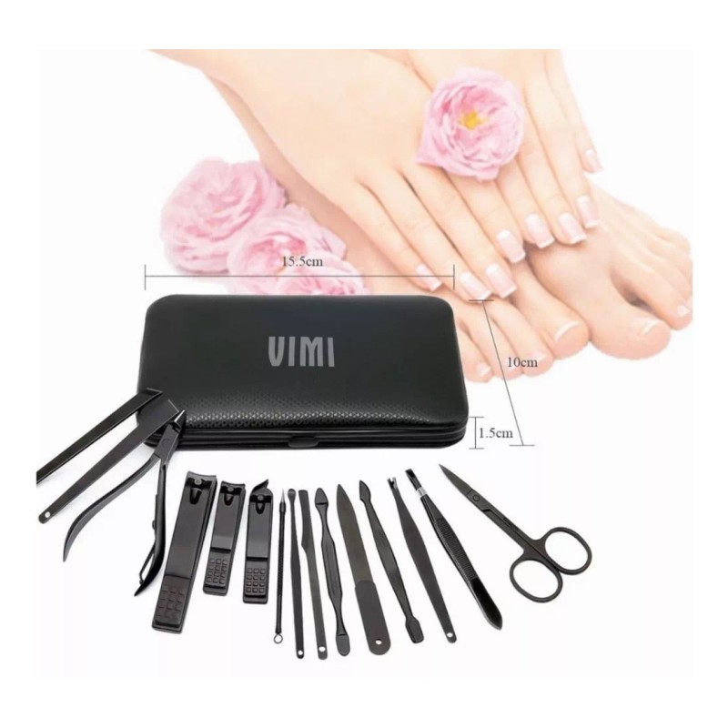 Vimi Set Manicura Pedicura Profesional Acero Inoxidable 18 Pcs