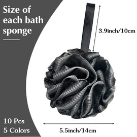 10 Pack Bath Sponge Shower Loofahs 40g,Mesh Pouf Bath Scrunchies Body Wash Puff,Body Scrubber Exfoliating Bath Sponge for Women and Men
