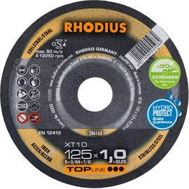 Rhodius Grinding Tools GmbH & Co. KG 206163 Cutting Disc for D.125 mm Width 1 mm Rhodius 22.2 mm Bore