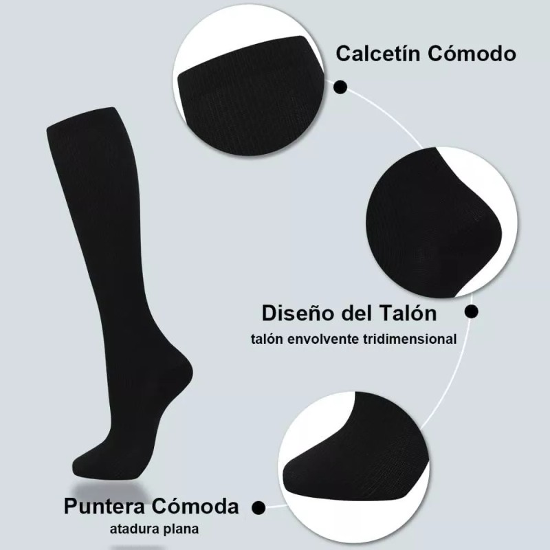 to Calcetines De Compresión Mujer Y Hombre Para Deportivas 6par