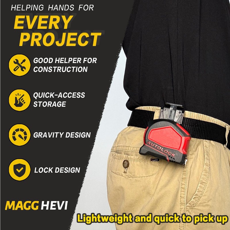 [MAGG HEVI] Tape Measure Holder,Quick Draw Tape Measure Holster,Tape Measure