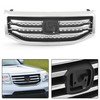 Partsflow Front Upper Grille Grill Assembly Chrome Trim Silvery And