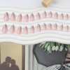 IQXGE Pink Acrylic Press on Nails Almond Medium Acrylic Nails
