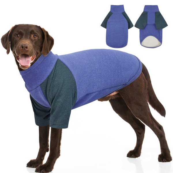 OUOBOB Dog Coat Turtleneck Stretchy Dog Sweater, Soft Dog Cold