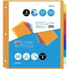 OS Plus 8-Tab Plastic Binder Dividers, Insertable Multicolor Big Tabs,