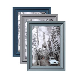 PSLXZXK 5x7 Picture Frame Set of 3, Wall Gallery Photo Frame with HD Plexiglass for Wall Mounting or Tabletop Display, Mix Color