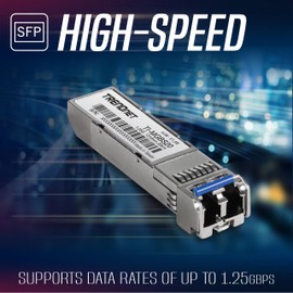 TRENDnet TI-MGBS20, 1000Base-LX Industrial SFP Single- Mode LC Module (20km), Lifetime Protection
