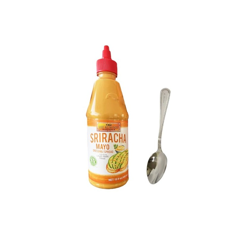 LKK Sriracha Mayo 15oz, 1pack,Free Comes with 1 spoon