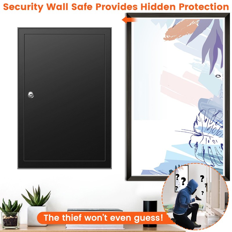 22.05" Tall Wall Safes Between the Studs with Removable Shelf,
