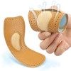 Orthotic 3/4 leather insoles for pumps/heels with arch support Slip-proof,