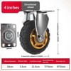 3/4-Inch Rubber Plate Caster Wheel, Swivel, Directional and Brake Options