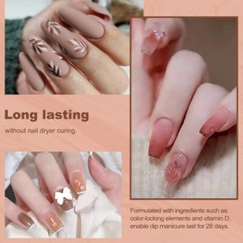 Lavender Violets 14g x 6 Colours Dip Powder Nude Pink Cream Beige Colours Latte Stars Nail Art Manicure Large Capacity Dipping Powder Glitter Nail Powder J204