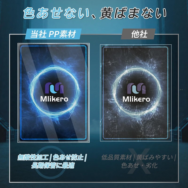Mlikero Over Sleeves, 200 Count Clear Embossed Card Sleeves, Compatible