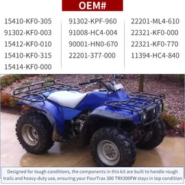 GOLKNHA Clutch Friction Plates Gasket & Oil Filter Kit Compatible with Honda FourTrax 300 TRX300 TRX300FW 2x4 4x4 1988-2000