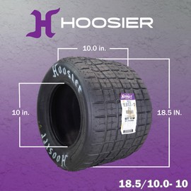 Hoosier Flat Track & TT (Tourist Trophy) Tire for ATV Tire & Off-Road Racing with Hoosier Keychain (18.5X10.0-10 CB D10)