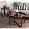 Kate and Laurel Zabel Modern Round Metal Coffee Table with